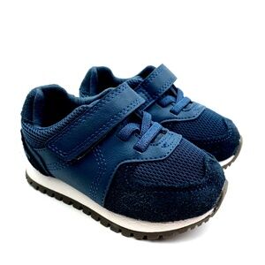 Cat & Jack Baby Sneakers Size 5 Boys Blue Adjustable Memory Foam Shoes Children